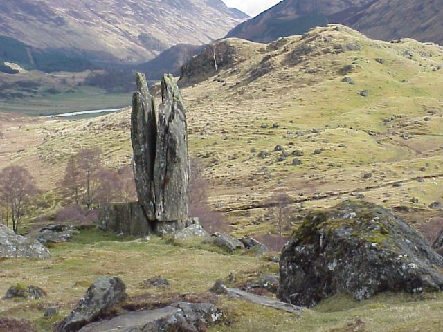 Praying hands at sacred powersite Scotland