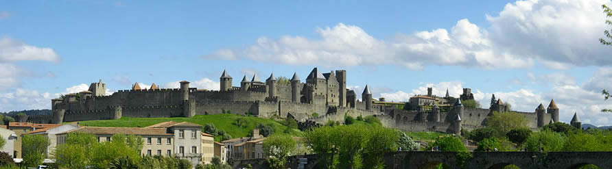 Carcassonne medieval city on spiritual tour in France