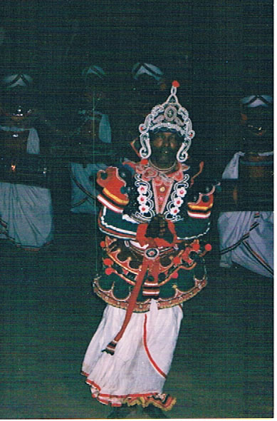Traditional Kandyan dancer performing in Kandy, Sri Lanka