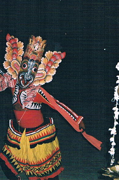 Kandyan dancer performing during cultural show, Kandy, Sri Lanka