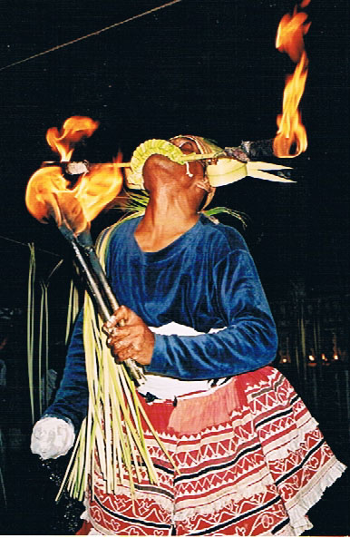 Traditional fire dance by Tilak in Kandy, Sri Lanka